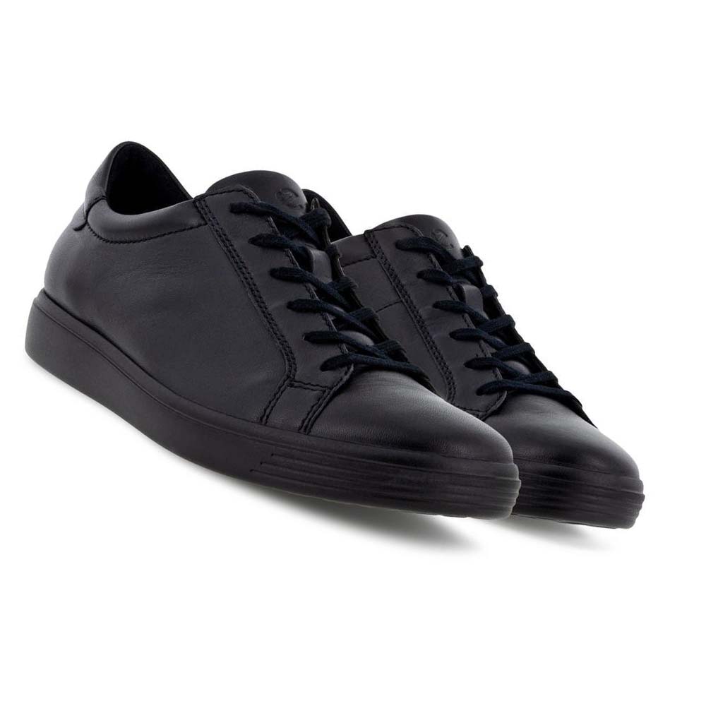 Women's Ecco Soft Classic W Sneakers Black | USA 251CTV